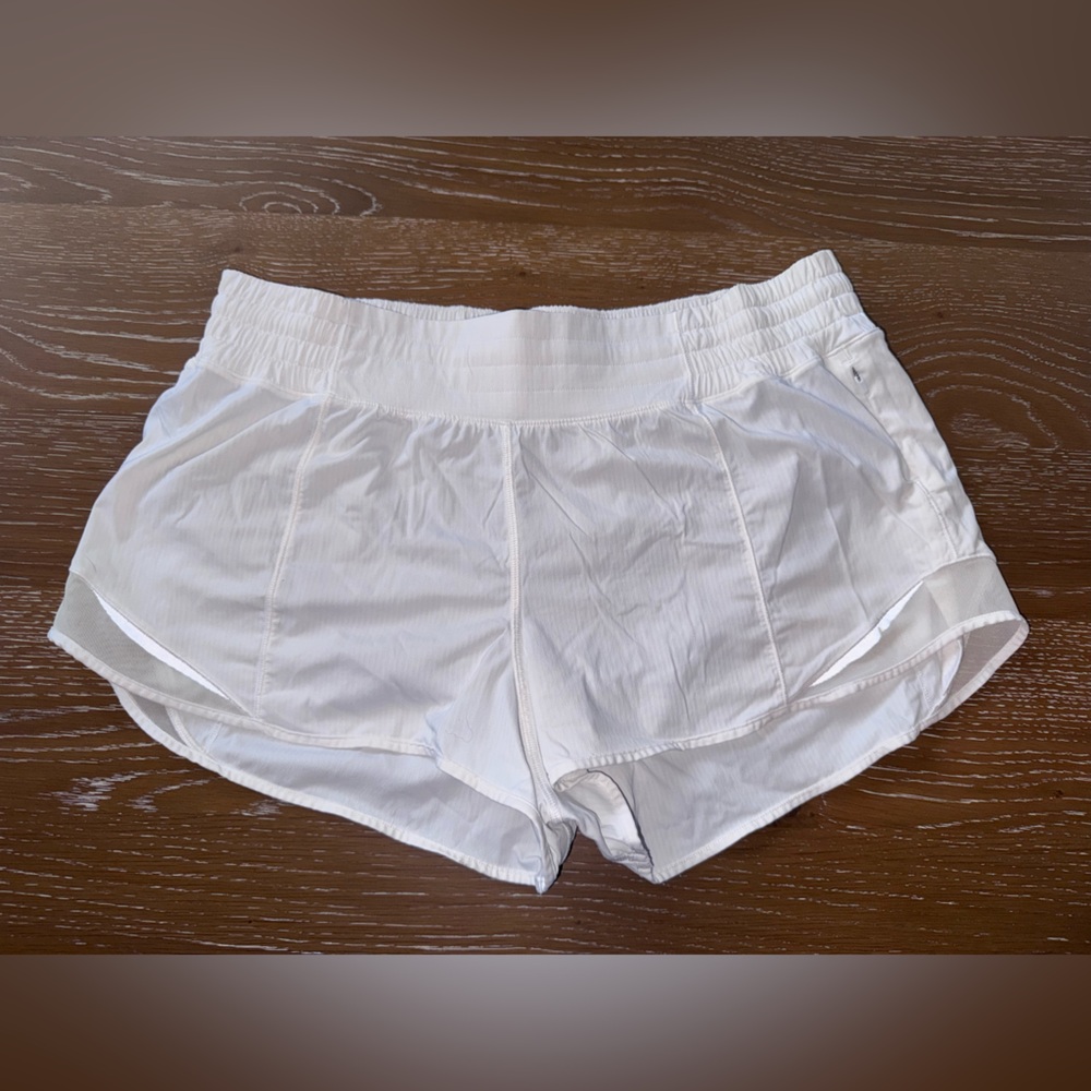 Lululemon Athletica white hotty hot shorts